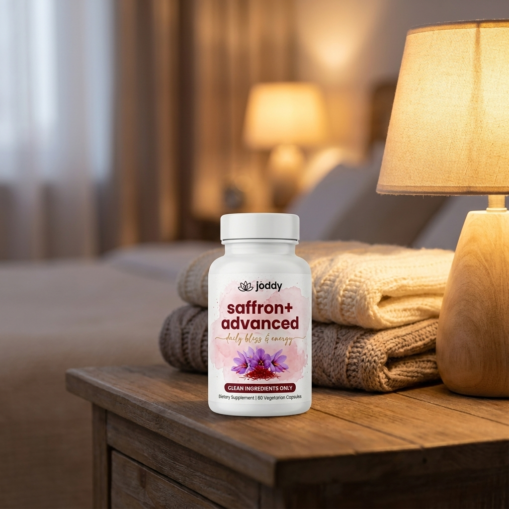 Joddy Saffron+ on nightstand
